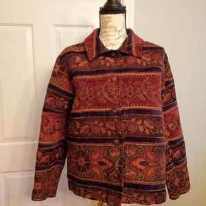 Coldwater Creek Embroidery Knit Jacket M